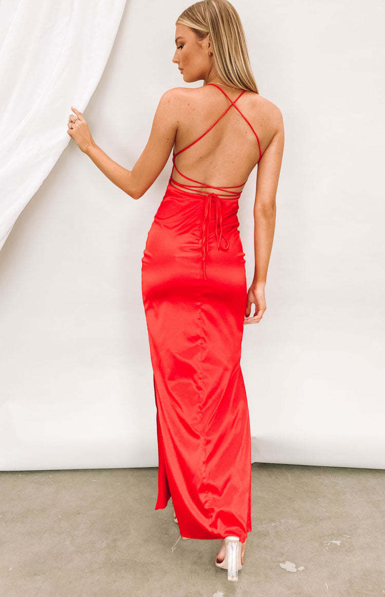 Manhattan Slip Formal Dress Cherry-Vavasi.All Rights Reserved.