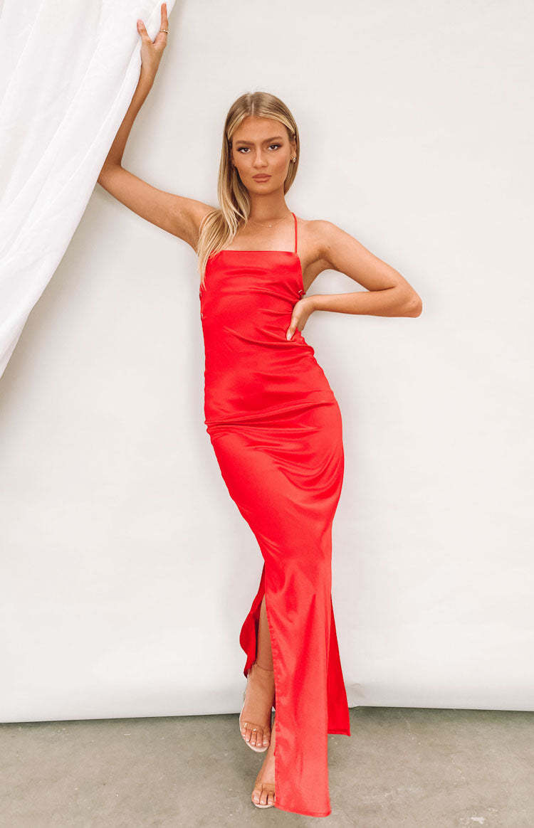 Manhattan Slip Formal Dress Cherry-Vavasi.All Rights Reserved.