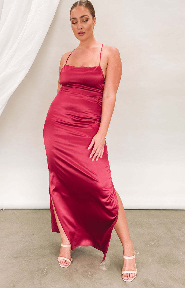 Manhattan Slip Formal Dress Wine-Vavasi.All Rights Reserved.
