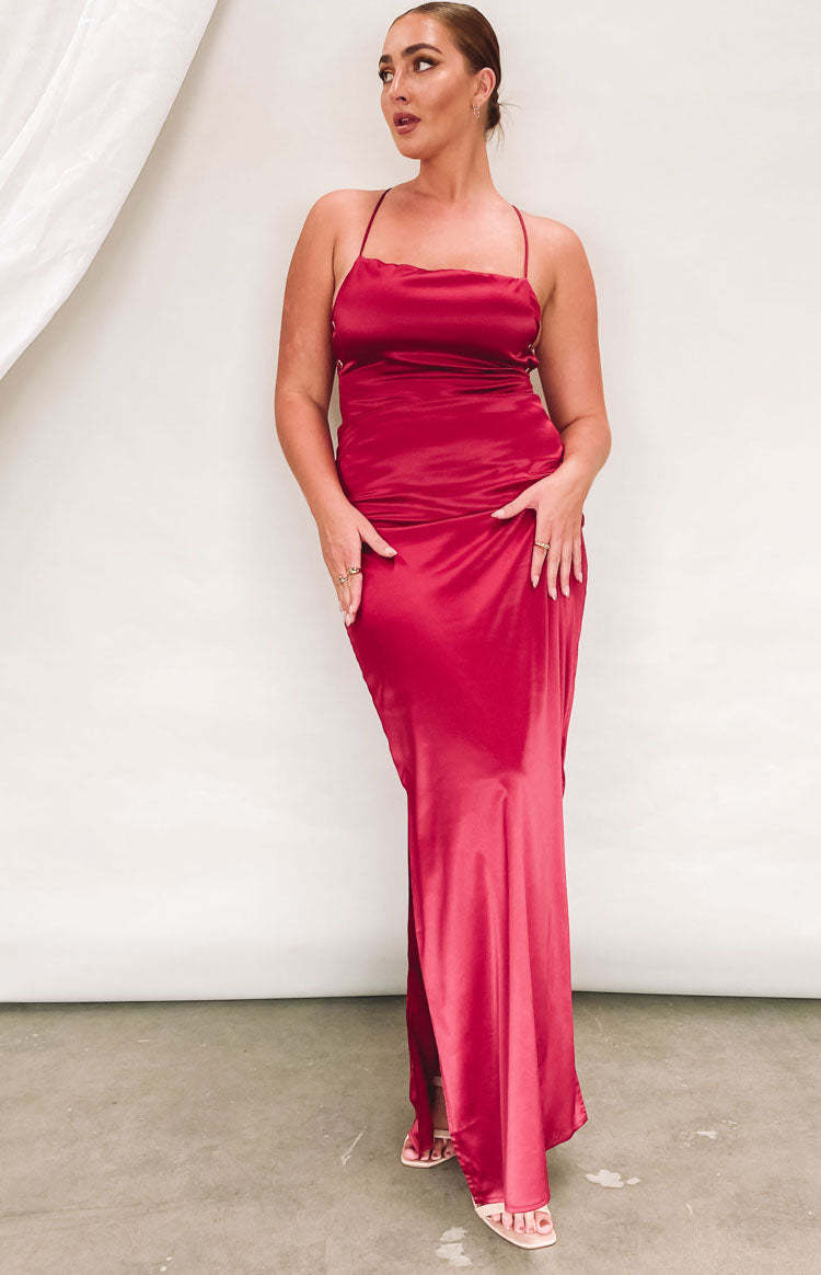 Manhattan Slip Formal Dress Wine-Vavasi.All Rights Reserved.