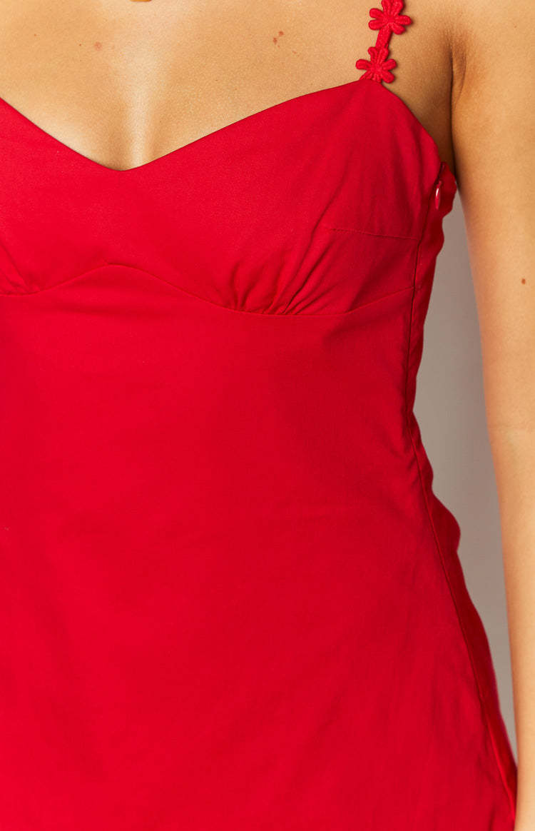 Marbelle Red Mini Dress-Vavasi.All Rights Reserved.