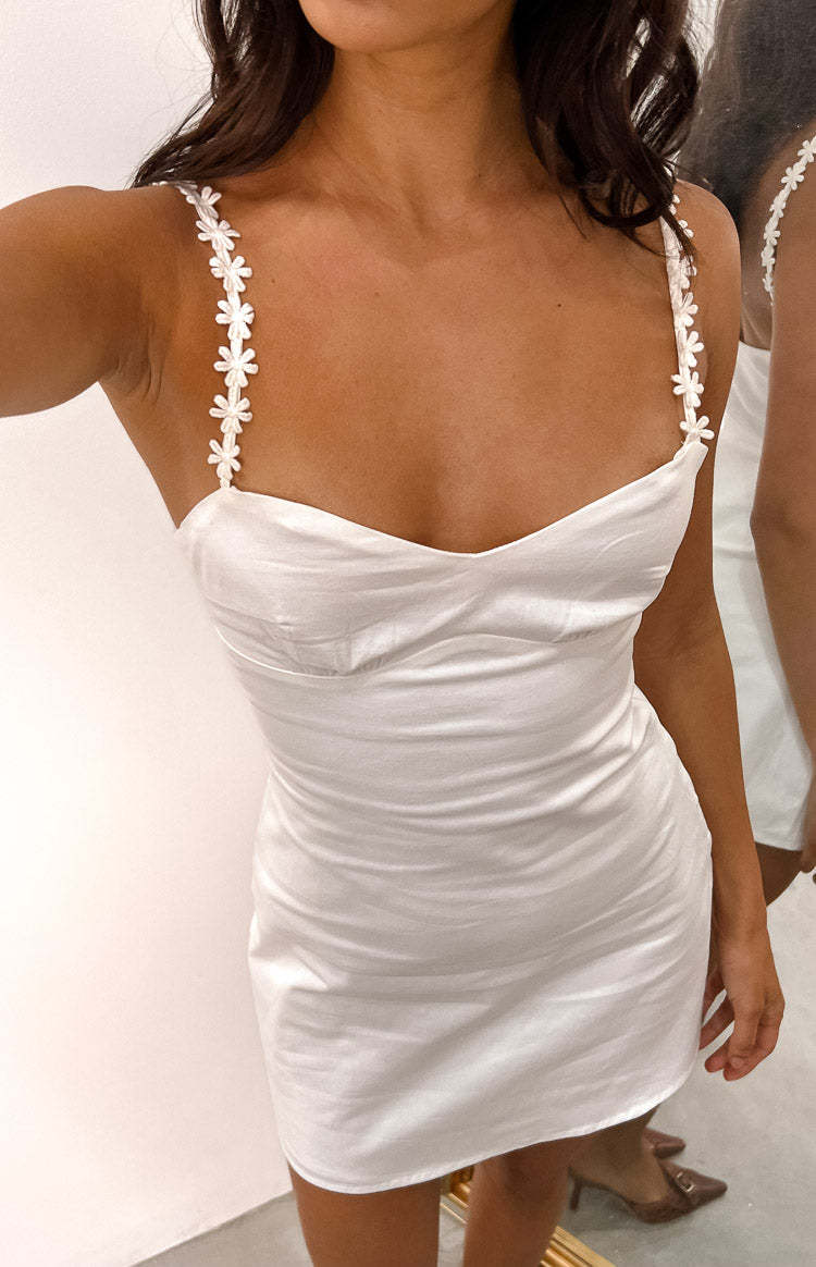 Marbelle White Mini Dress-Vavasi.All Rights Reserved.