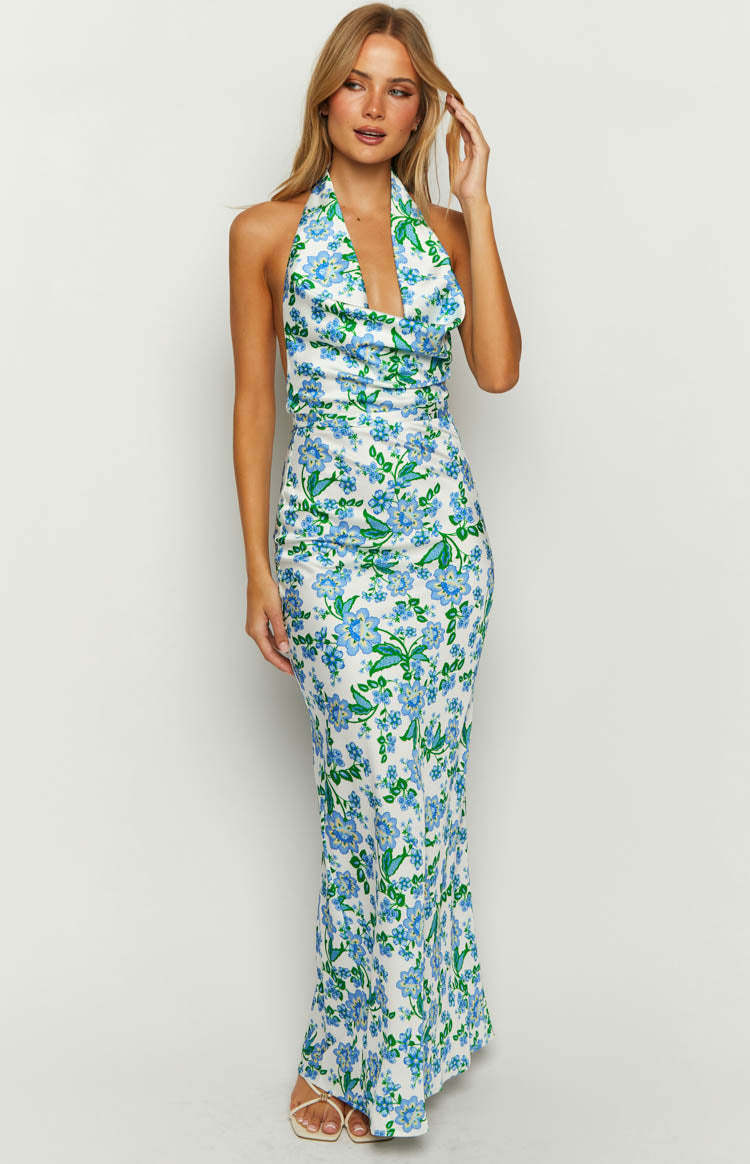 Marcella Blue Floral Formal Maxi Dress-Vavasi.All Rights Reserved.