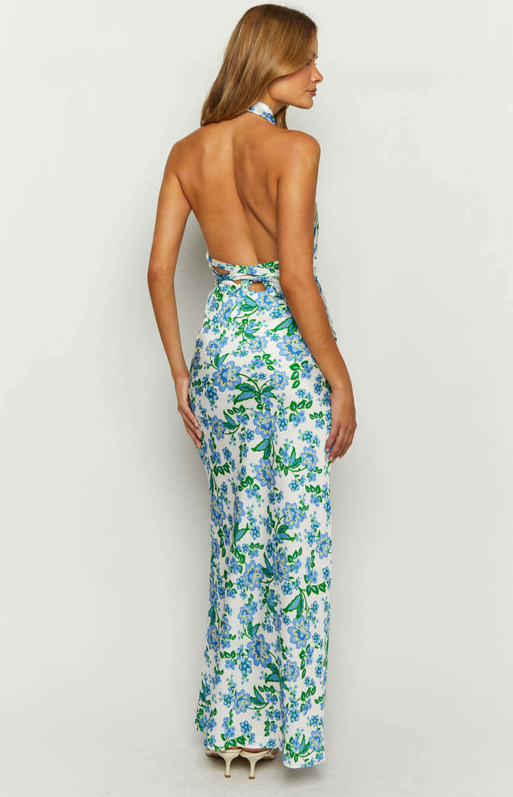 Marcella Blue Floral Formal Maxi Dress-Vavasi.All Rights Reserved.