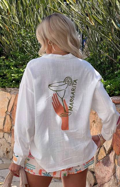 Margarita Dolce Vita Long Sleeve Shirt-Vavasi.All Rights Reserved.