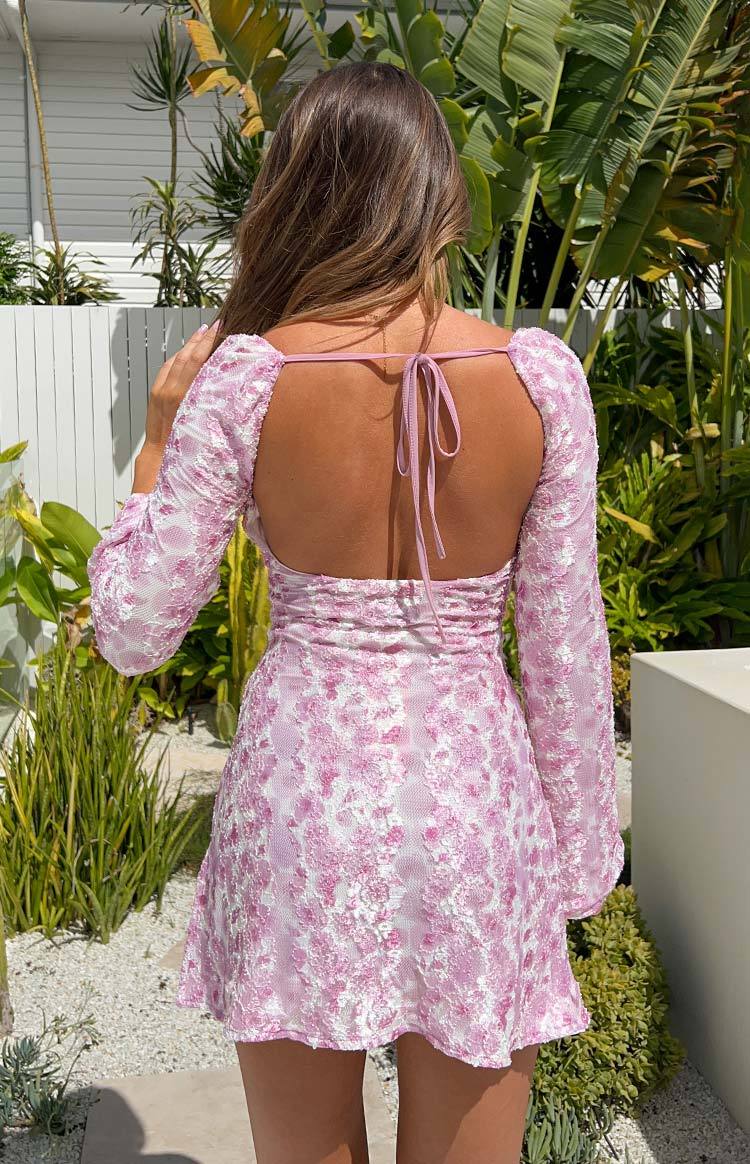 Marienne Pink Lace Mini Dress-Vavasi.All Rights Reserved.