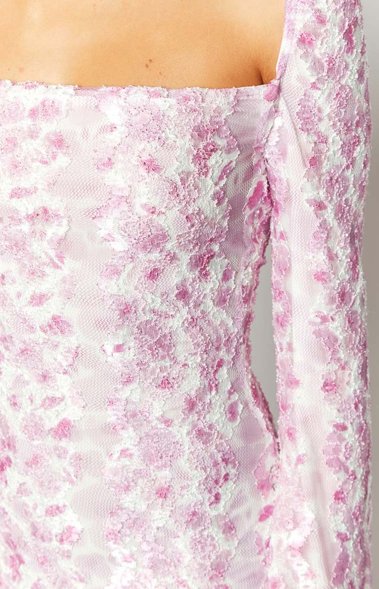 Marienne Pink Lace Mini Dress-Vavasi.All Rights Reserved.