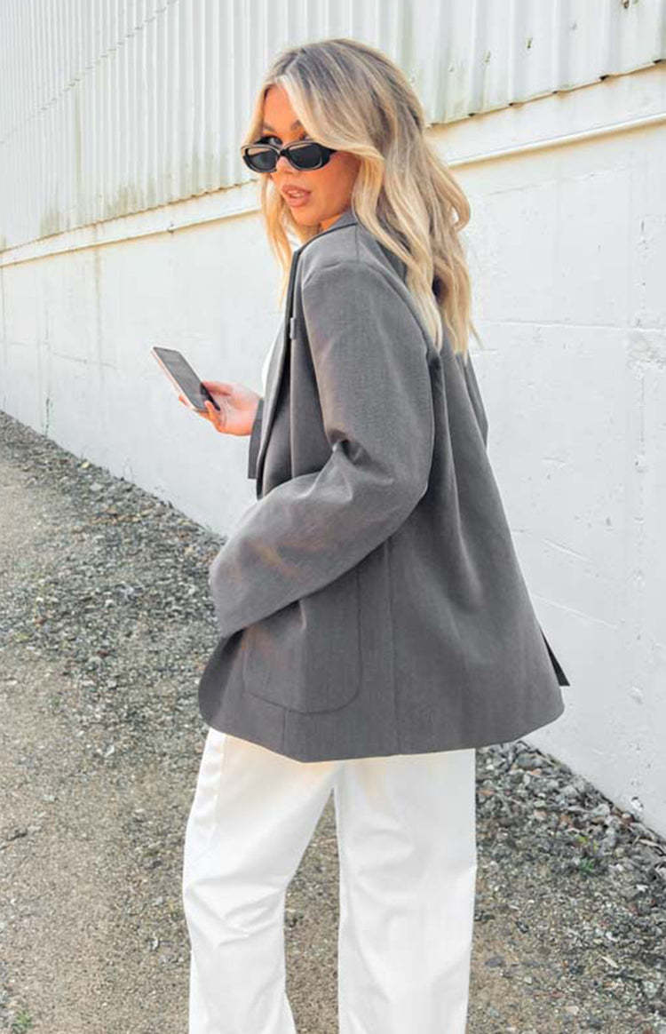 Martena Grey Blazer-Vavasi.All Rights Reserved.