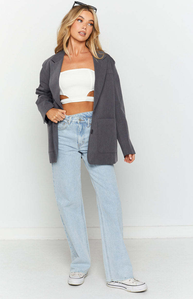 Martena Grey Blazer-Vavasi.All Rights Reserved.