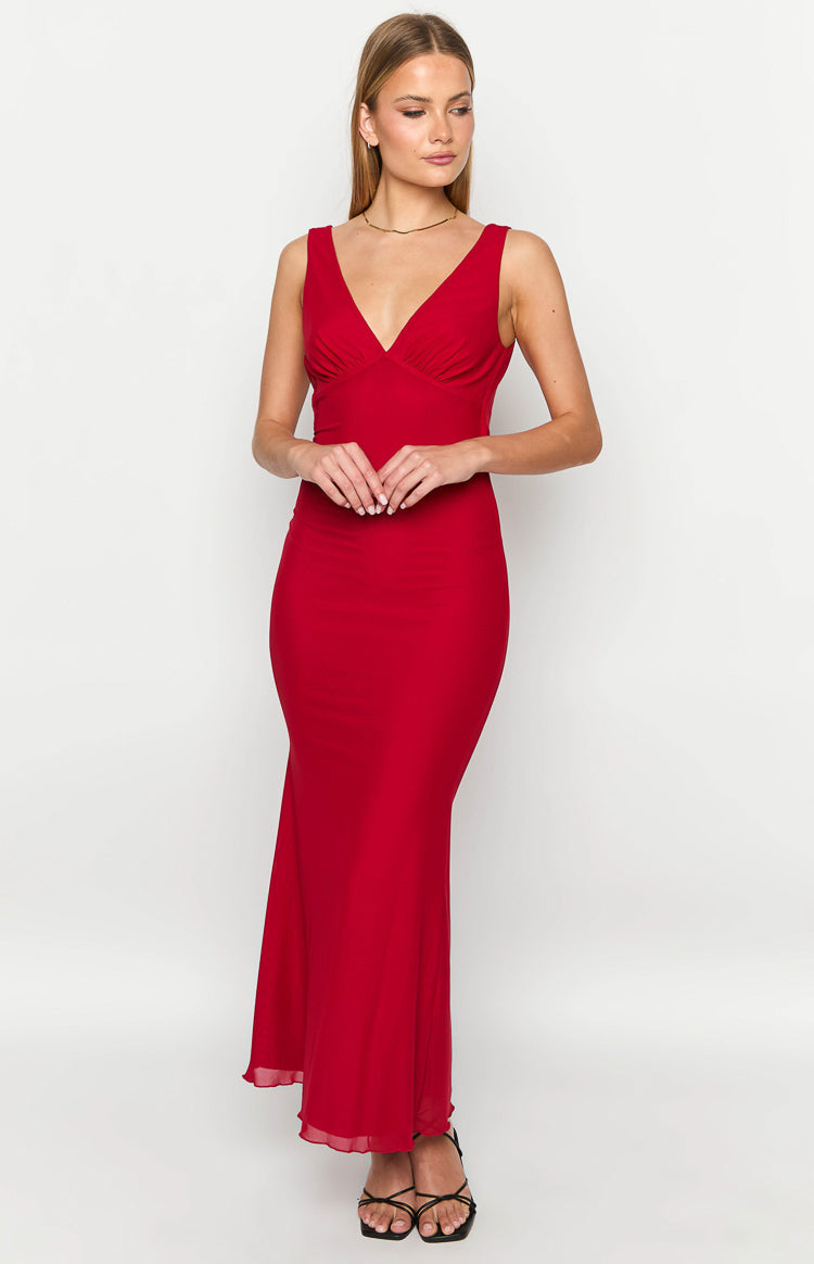 Matisse Red Maxi Dress-Vavasi.All Rights Reserved.