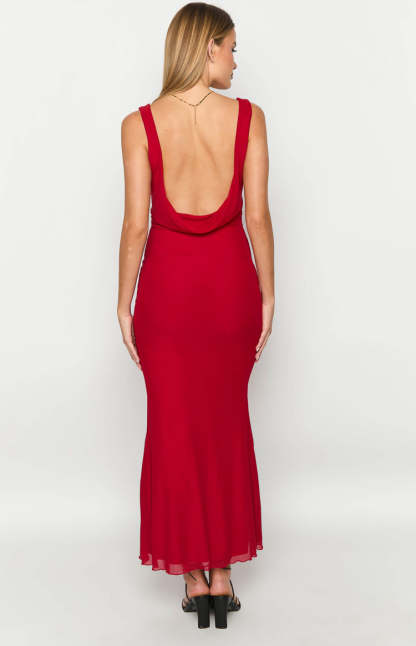Matisse Red Maxi Dress-Vavasi.All Rights Reserved.