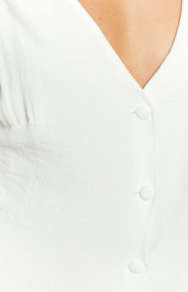 Maurice White Button Up Mini Dress-Vavasi.All Rights Reserved.