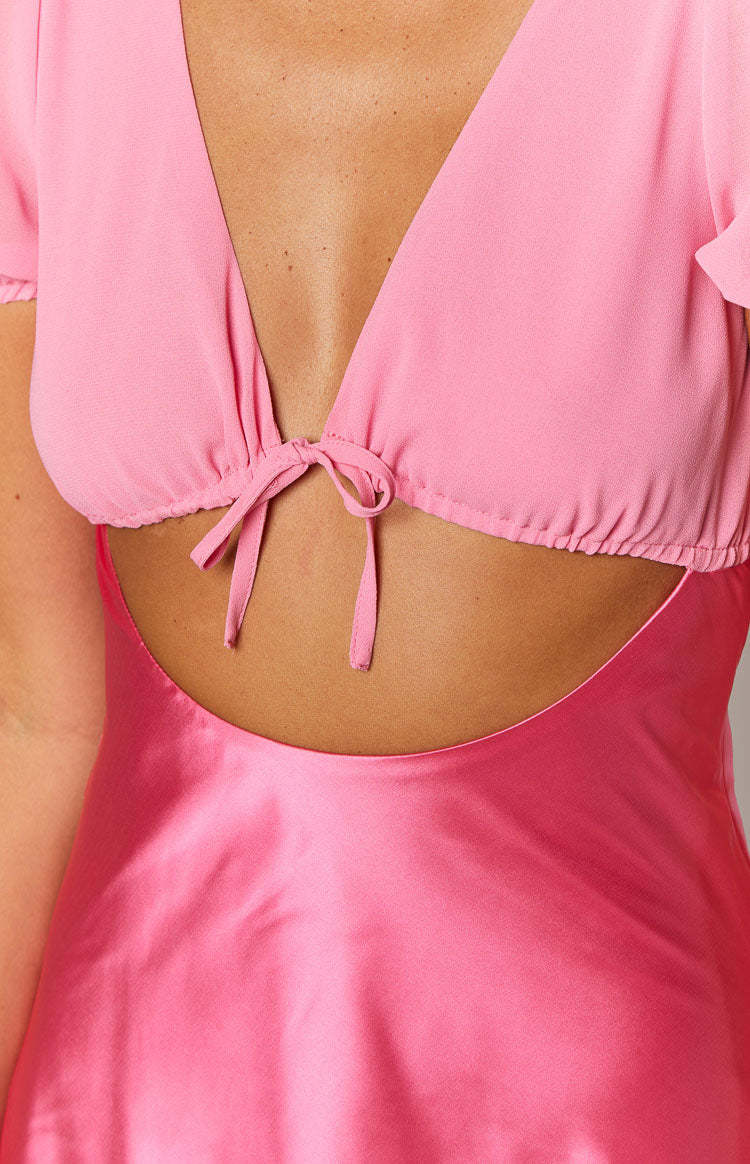 Maxine Pink Cap Sleeve Mini Dress-Vavasi.All Rights Reserved.