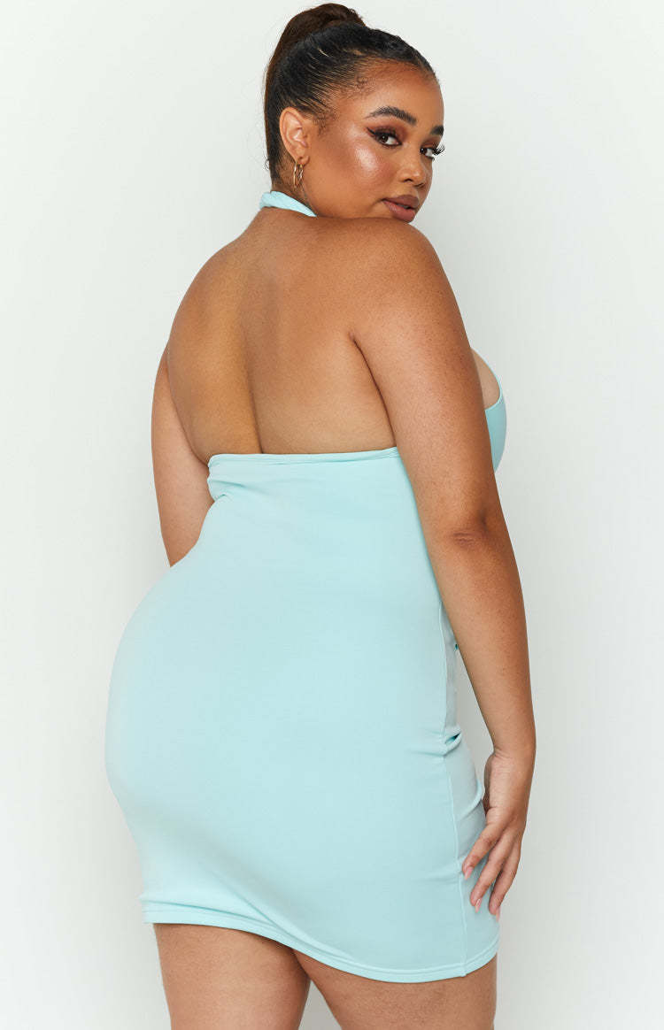 Mia Cross Neck Dress Blue-Vavasi.All Rights Reserved.