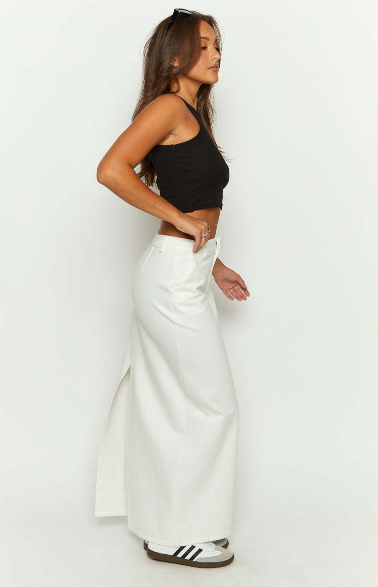 Mia White Maxi Skirt-Vavasi.All Rights Reserved.