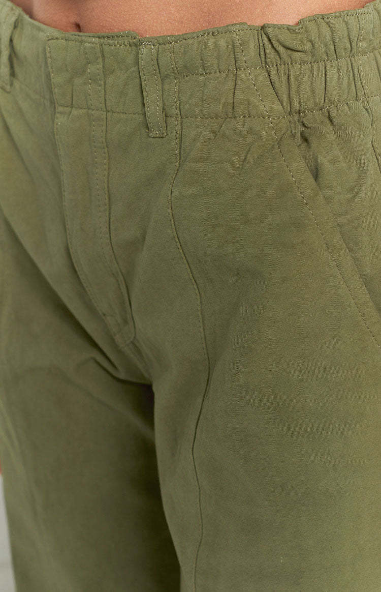 Millie Khaki Low Rise Cargo Trousers-Vavasi.All Rights Reserved.