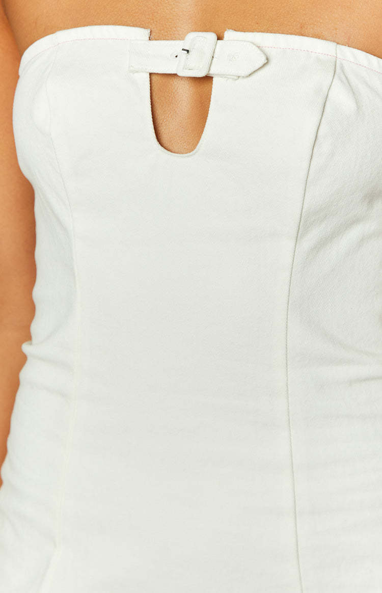 Missy White Strapless Mini Dress-Vavasi.All Rights Reserved.
