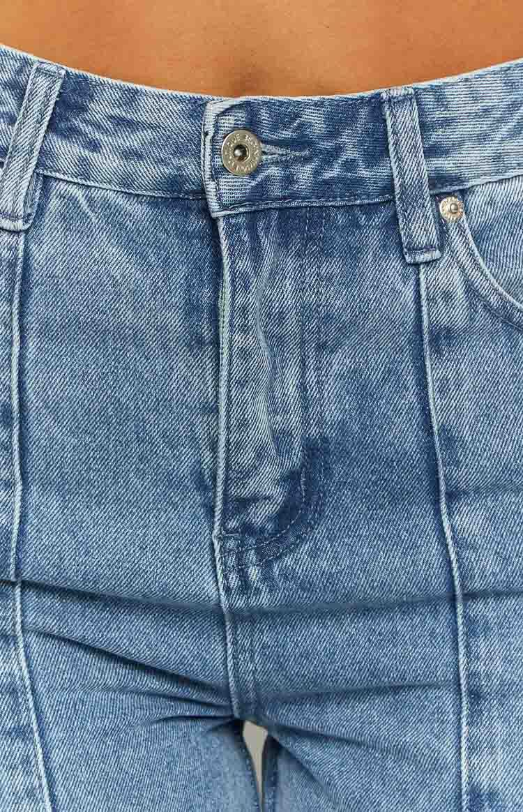 Monae Mid Wash Denim Jeans-Vavasi.All Rights Reserved.
