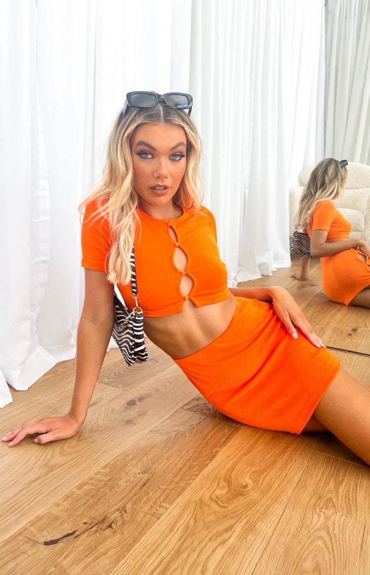 Moscow Mini Skirt Orange-Vavasi.All Rights Reserved.