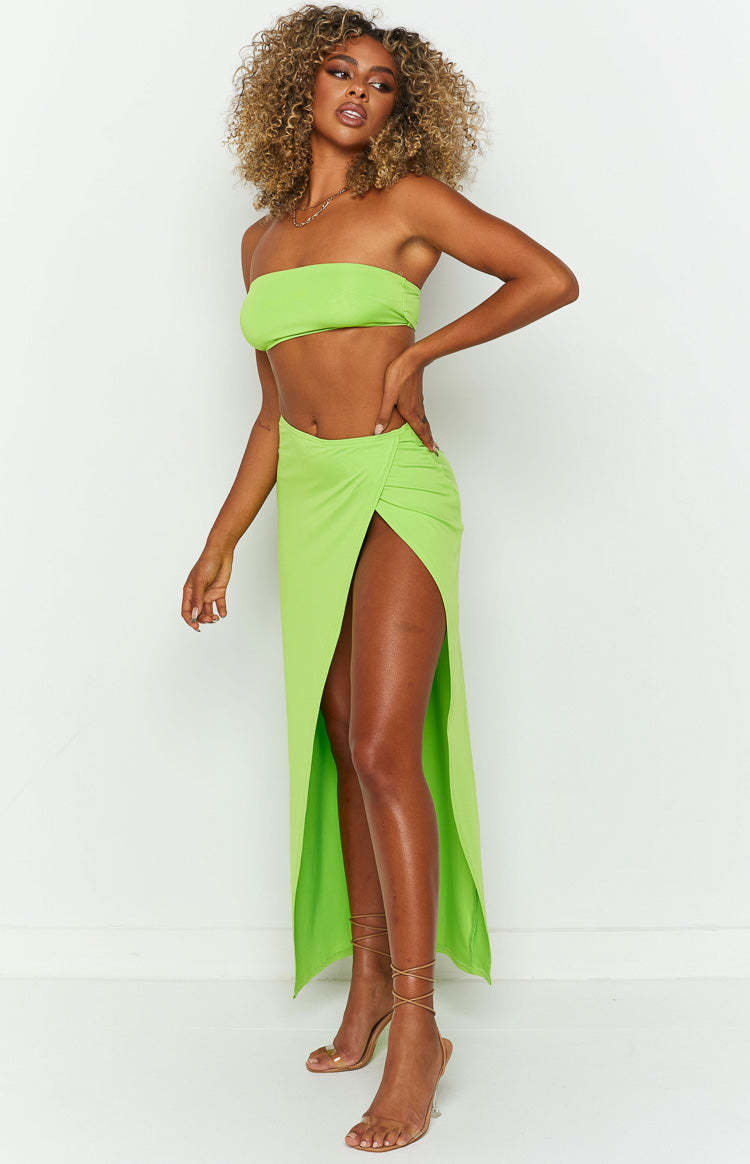 Murphy Lime Midi Skirt-Vavasi.All Rights Reserved.