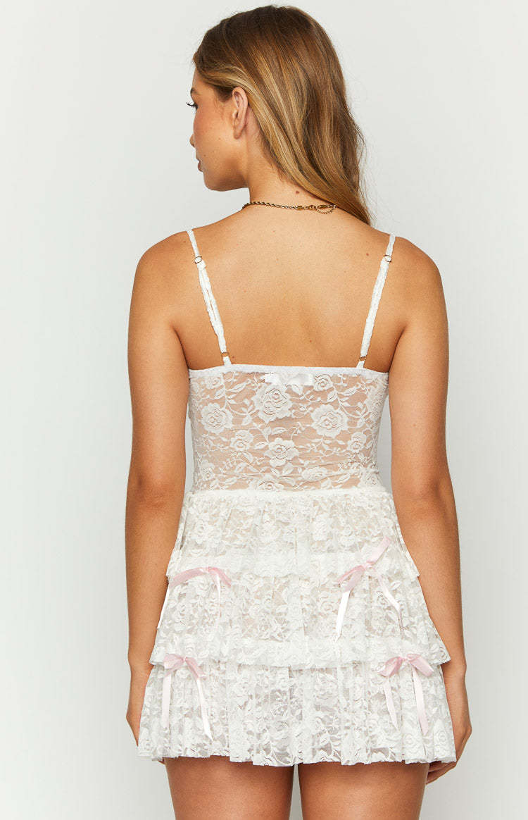My Darling White Lace Mini Dress-Vavasi.All Rights Reserved.