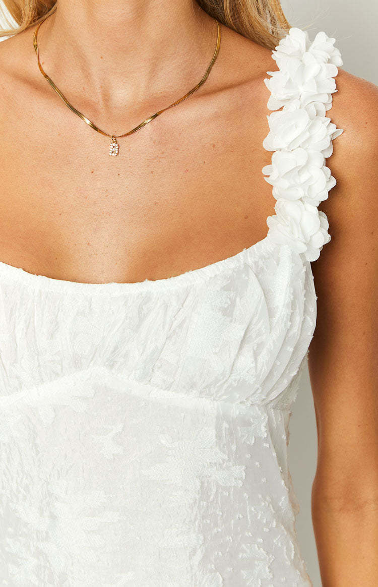 My Flower White Mini Dress-Vavasi.All Rights Reserved.