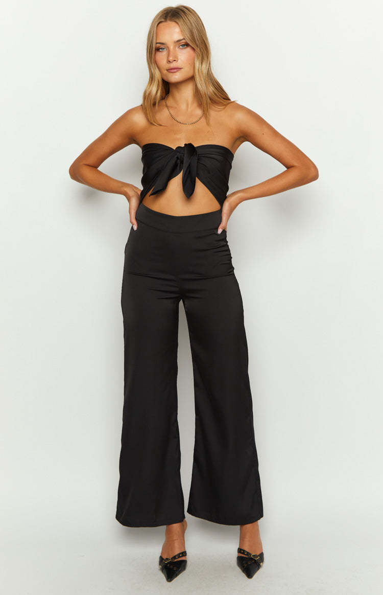 Mykonos Black Pants-Vavasi.All Rights Reserved.