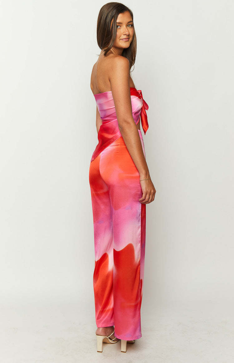 Mykonos Pink Print Pants-Vavasi.All Rights Reserved.