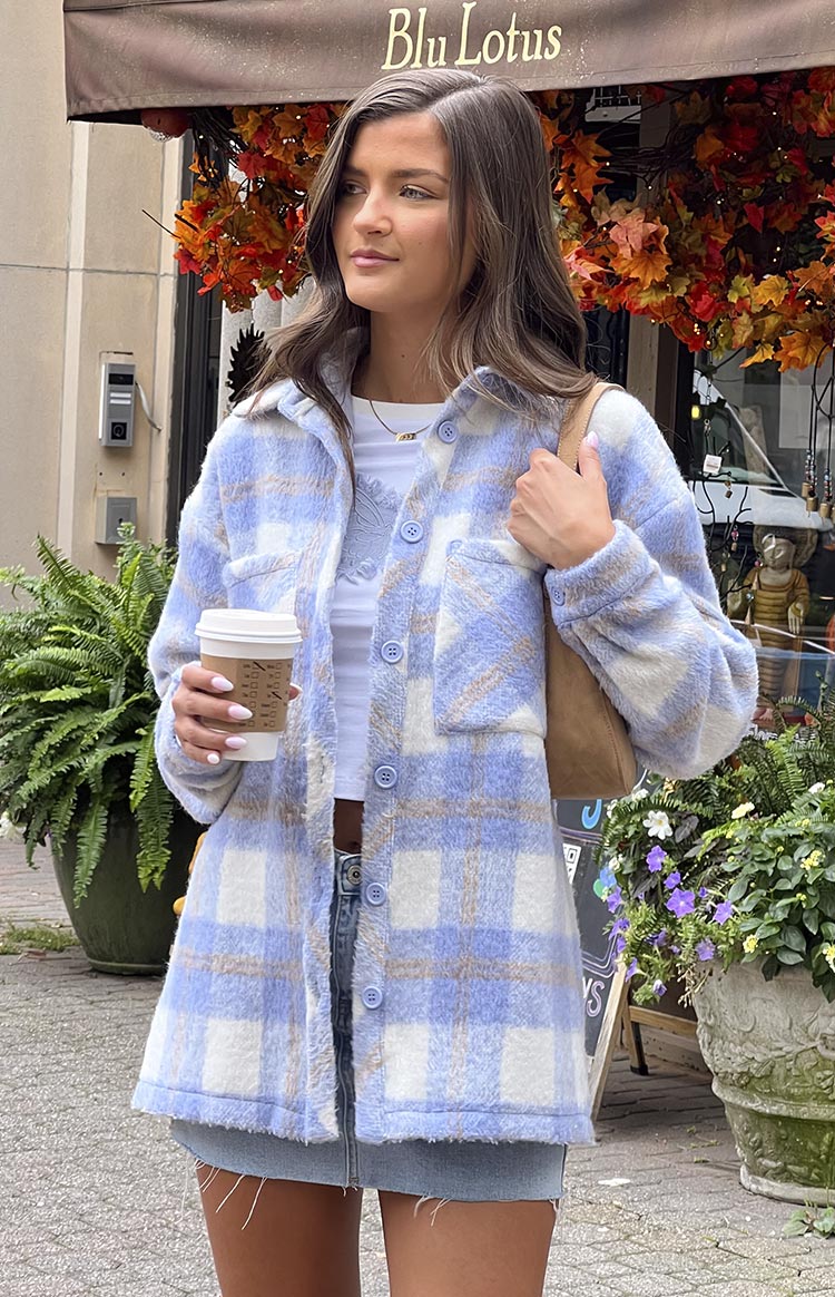 Neve Blue Check Jacket-Vavasi.All Rights Reserved.