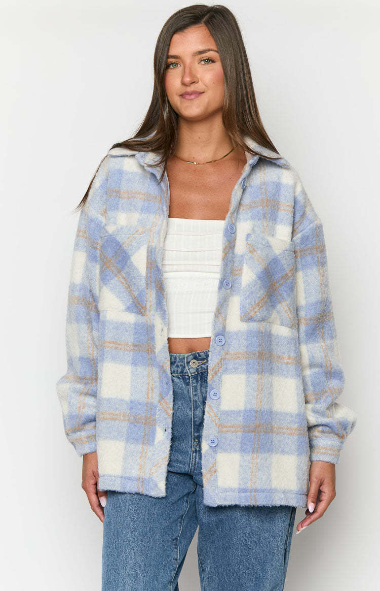 Neve Blue Check Jacket-Vavasi.All Rights Reserved.