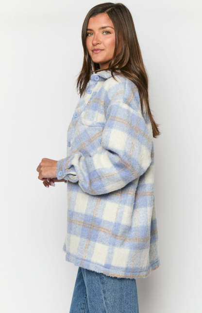 Neve Blue Check Jacket-Vavasi.All Rights Reserved.
