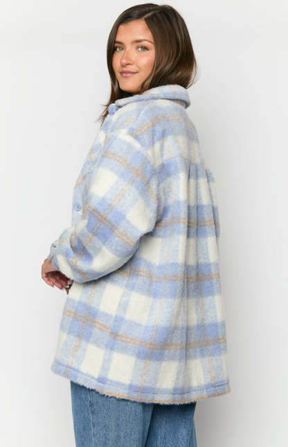 Neve Blue Check Jacket-Vavasi.All Rights Reserved.
