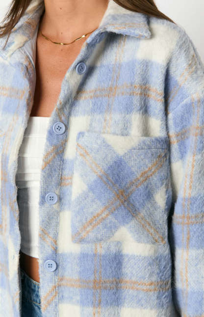 Neve Blue Check Jacket-Vavasi.All Rights Reserved.
