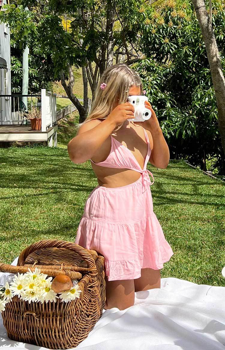 Nelda Pink Tiered Mini Dress-Vavasi.All Rights Reserved.