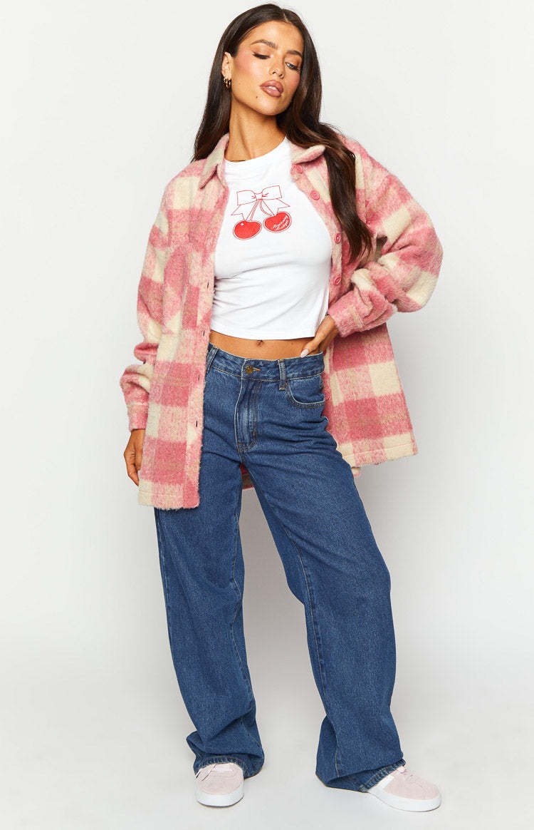 Neve Pink Check Jacket-Vavasi.All Rights Reserved.