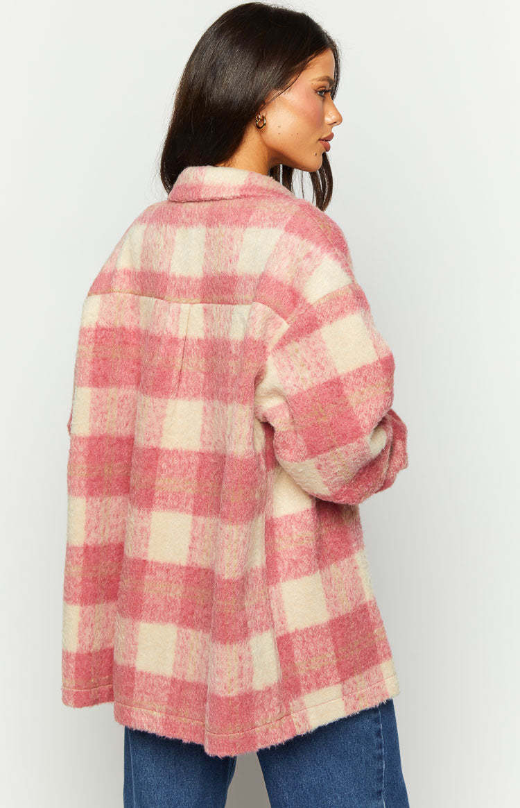 Neve Pink Check Jacket-Vavasi.All Rights Reserved.