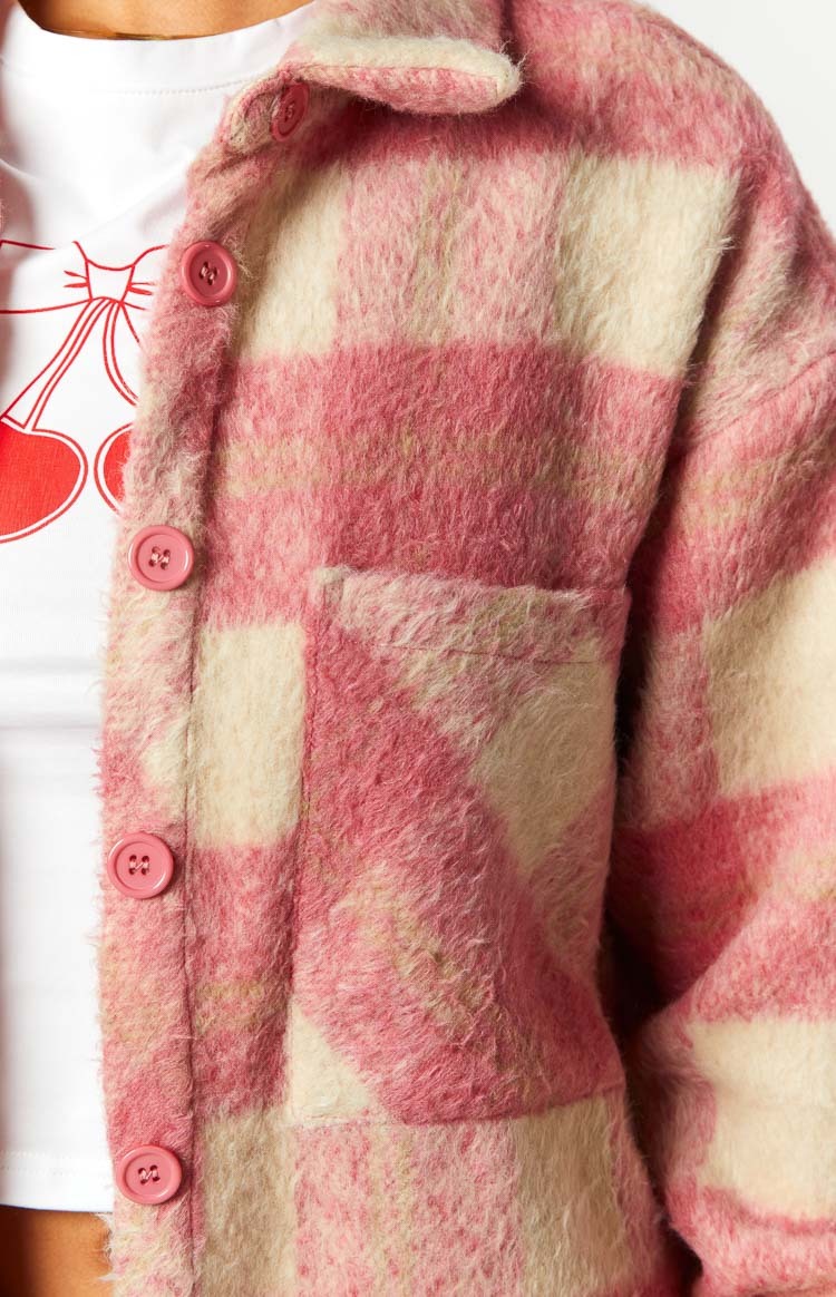 Neve Pink Check Jacket-Vavasi.All Rights Reserved.