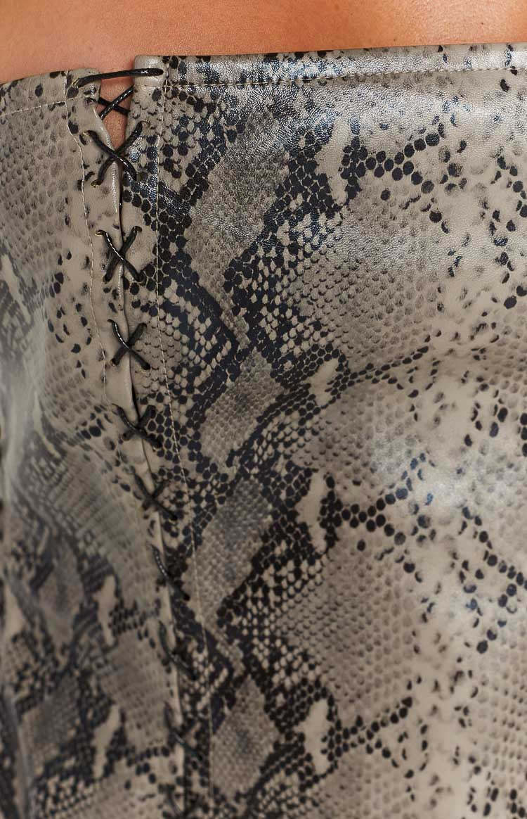 Nia Snake PU Mini Dress-Vavasi.All Rights Reserved.
