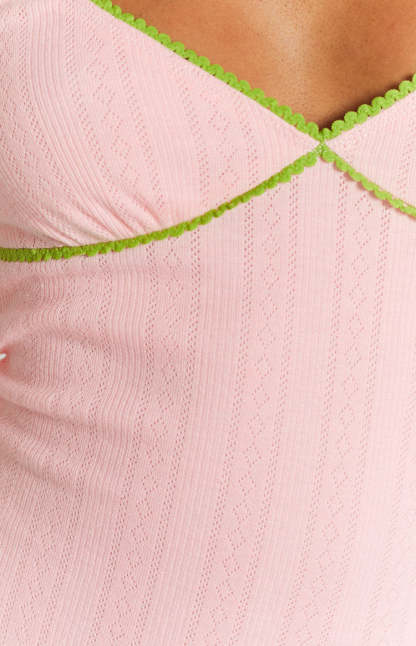 Nicole Rib Mini Dress Pink-Vavasi.All Rights Reserved.