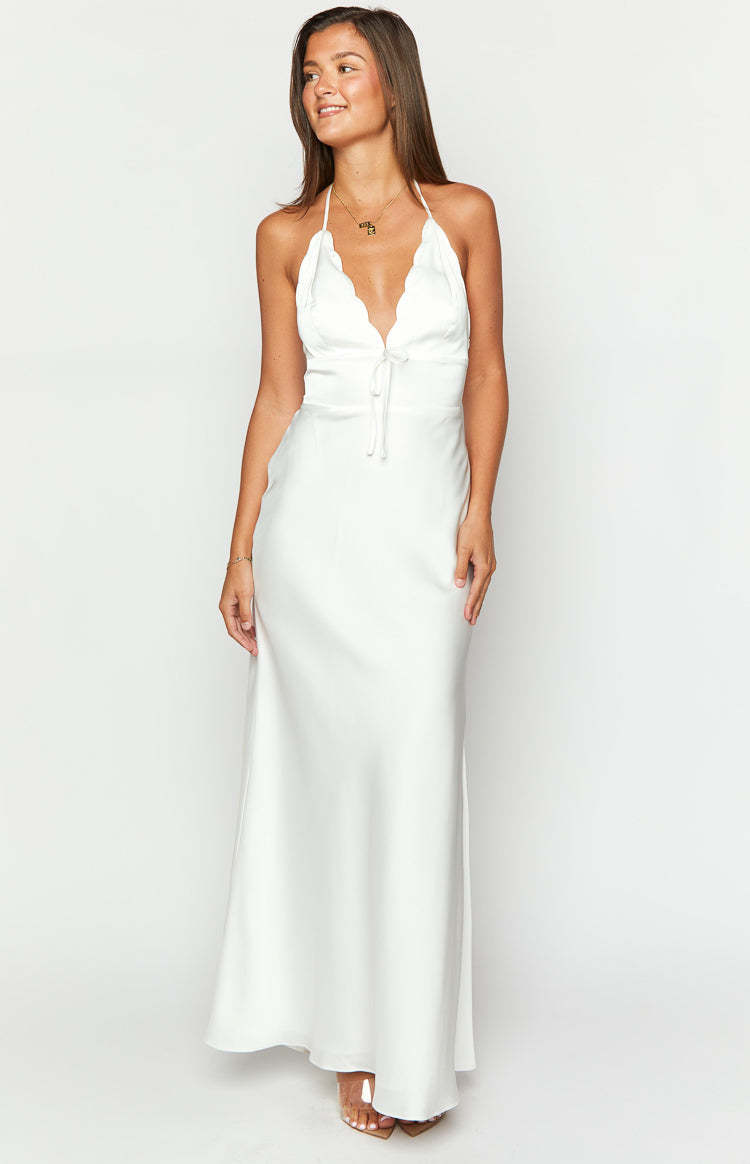 Nicole White Maxi Dress-Vavasi.All Rights Reserved.