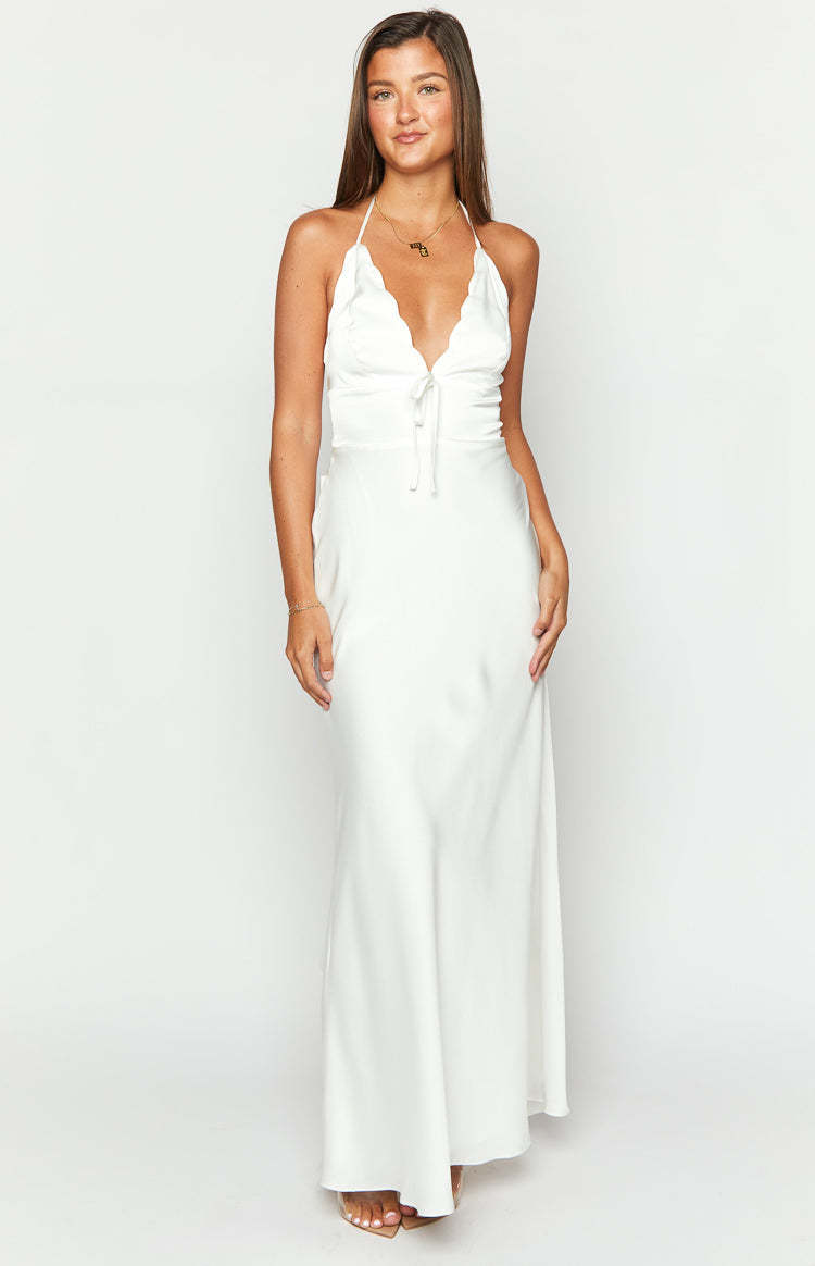 Nicole White Maxi Dress-Vavasi.All Rights Reserved.