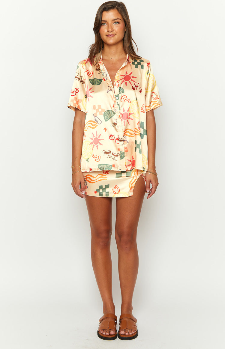 Noir Golden Escape Yellow Print Shirt-Vavasi.All Rights Reserved.