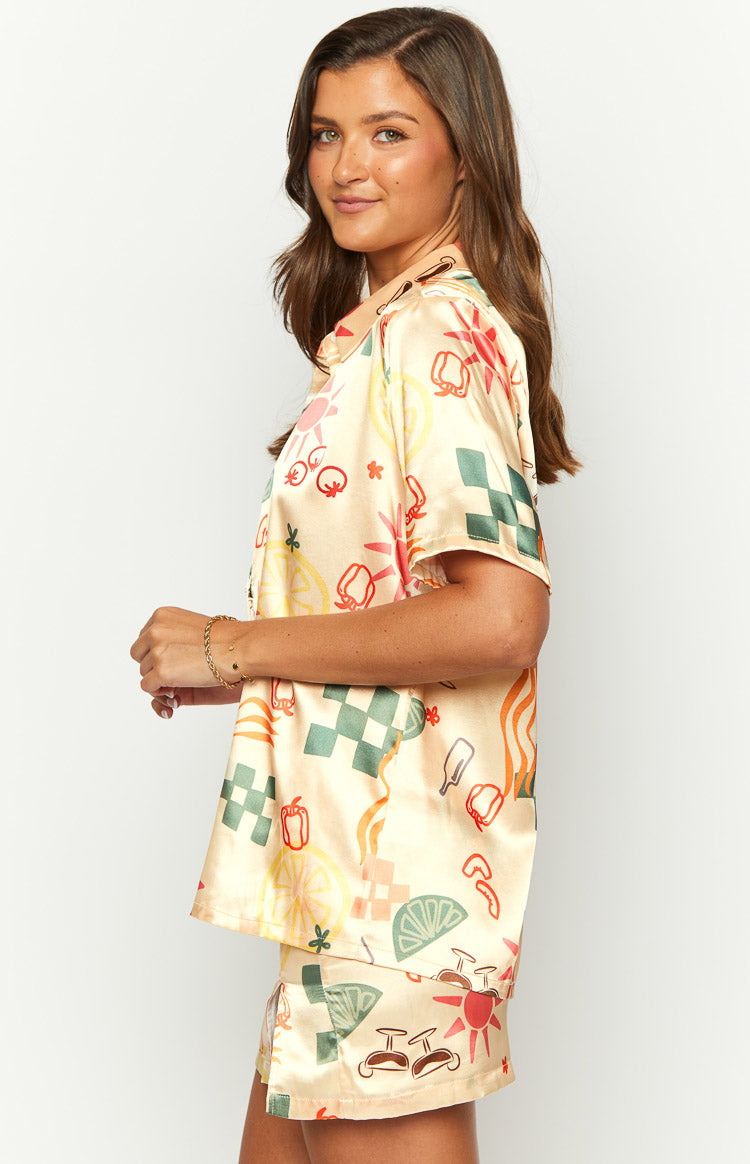 Noir Golden Escape Yellow Print Shirt-Vavasi.All Rights Reserved.