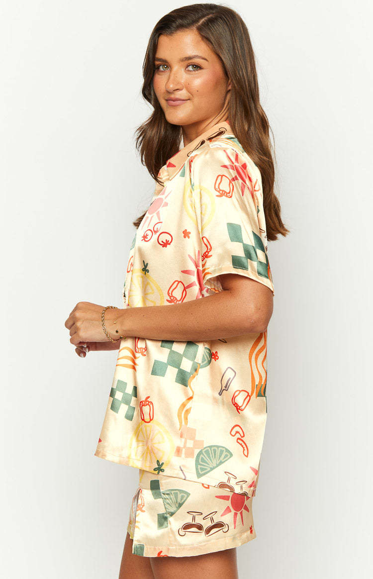 Noir Golden Escape Yellow Print Shirt-Vavasi.All Rights Reserved.