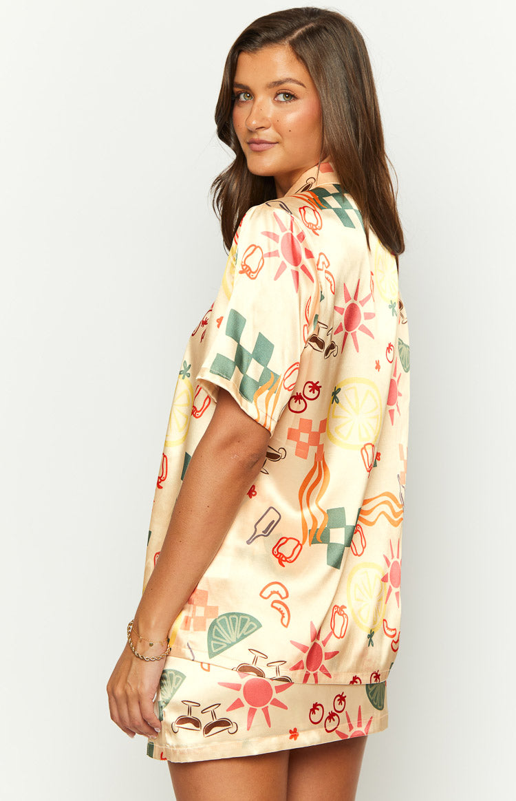 Noir Golden Escape Yellow Print Shirt-Vavasi.All Rights Reserved.