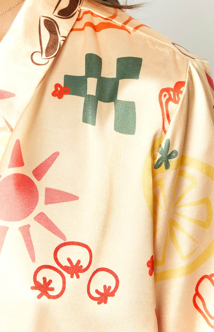Noir Golden Escape Yellow Print Shirt-Vavasi.All Rights Reserved.