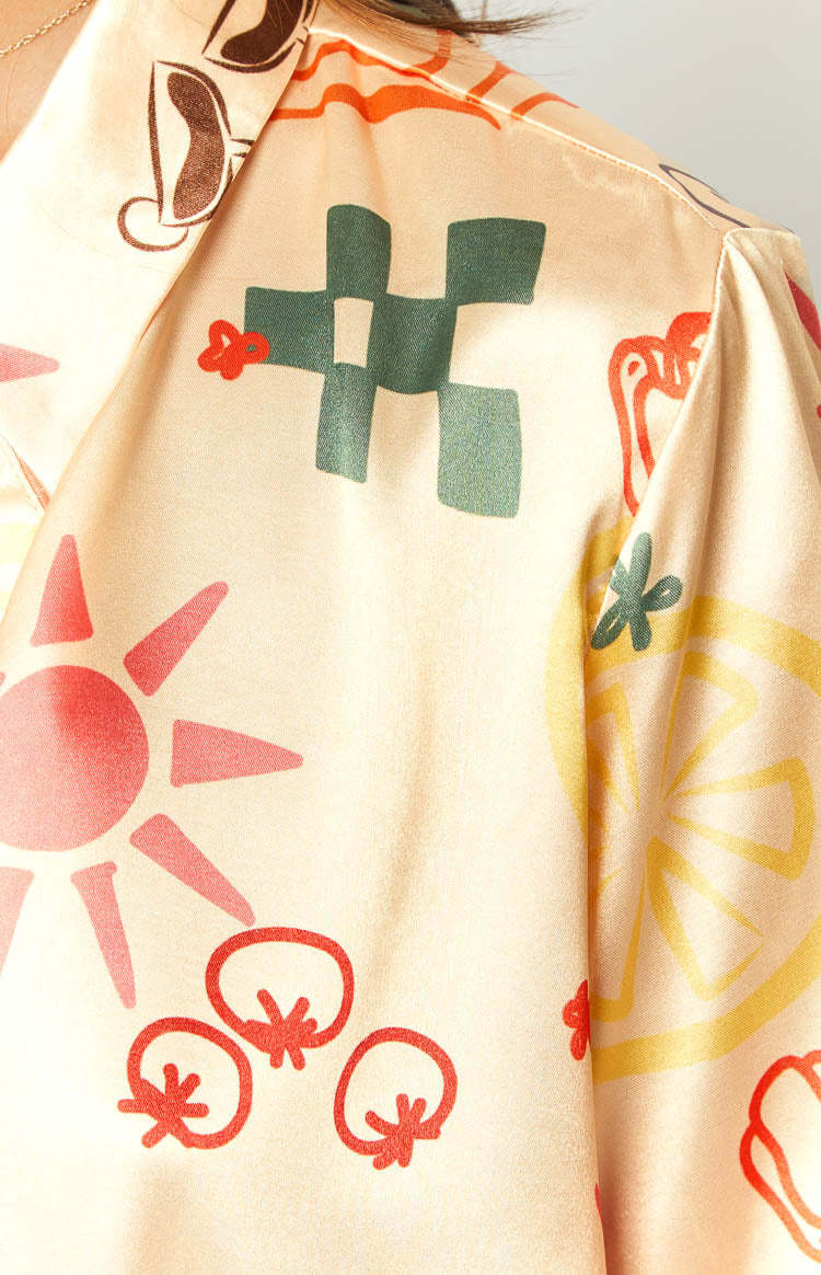 Noir Golden Escape Yellow Print Shirt-Vavasi.All Rights Reserved.