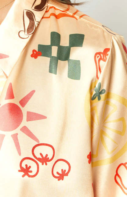 Noir Golden Escape Yellow Print Shirt-Vavasi.All Rights Reserved.