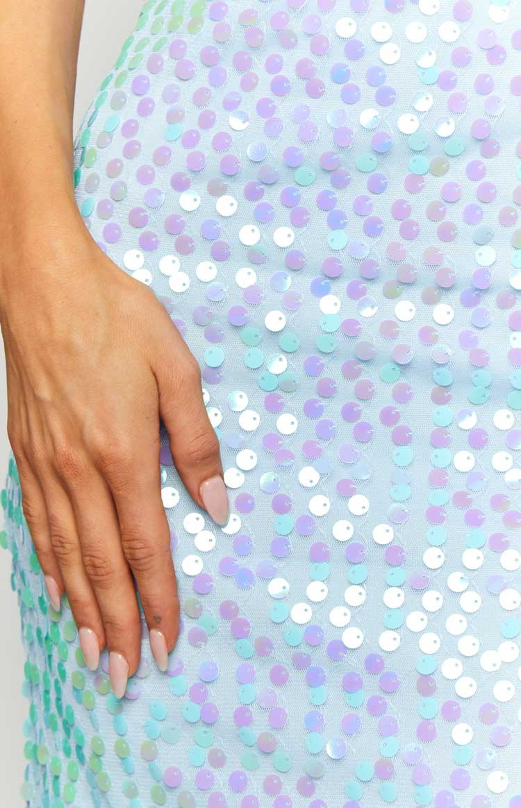 Nova Blue Sequin Maxi Dress-Vavasi.All Rights Reserved.
