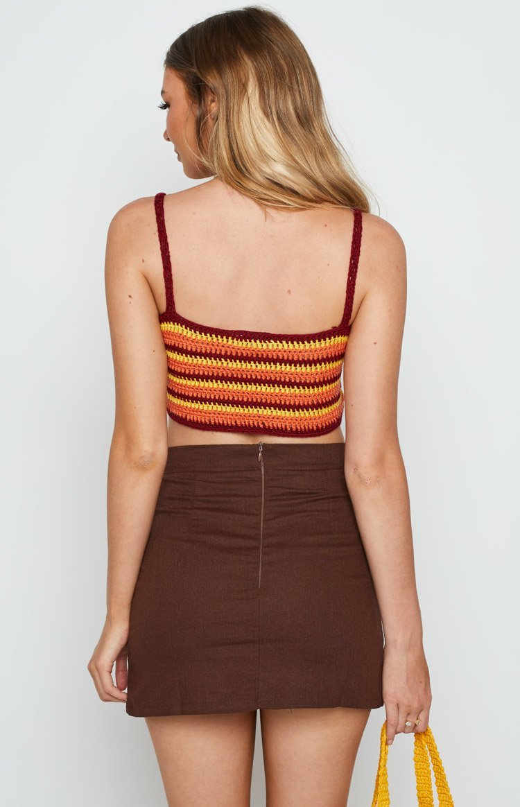 Nova Orange Crochet Top-Vavasi.All Rights Reserved.